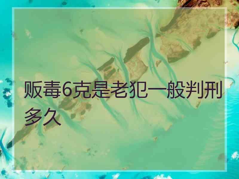 贩毒6克是老犯一般判刑多久