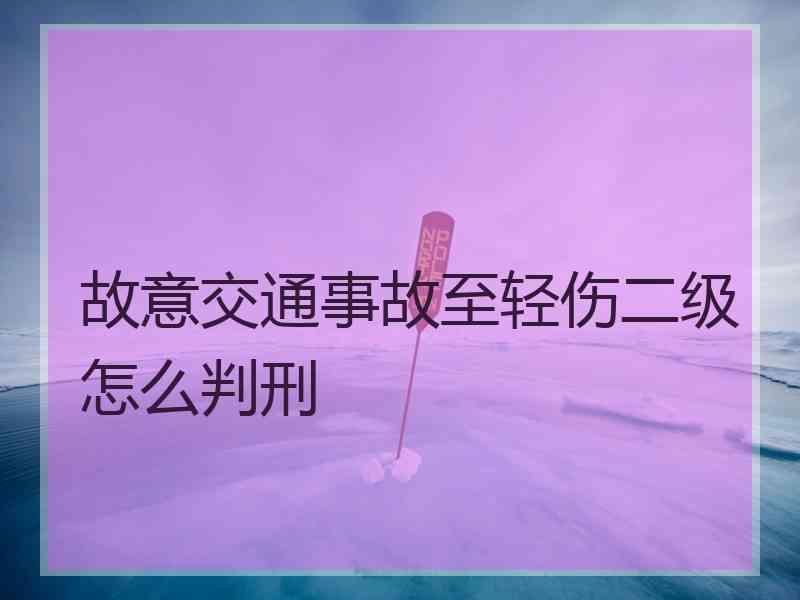 故意交通事故至轻伤二级怎么判刑