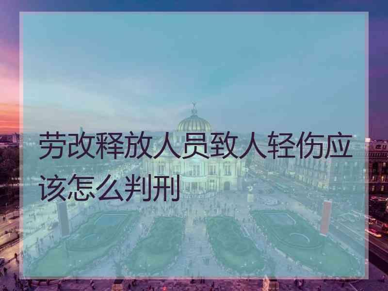 劳改释放人员致人轻伤应该怎么判刑