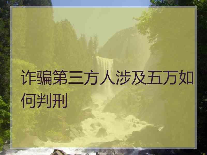 诈骗第三方人涉及五万如何判刑