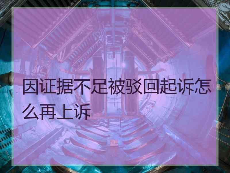 因证据不足被驳回起诉怎么再上诉