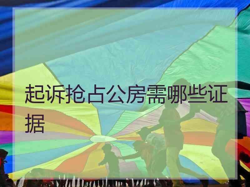 起诉抢占公房需哪些证据