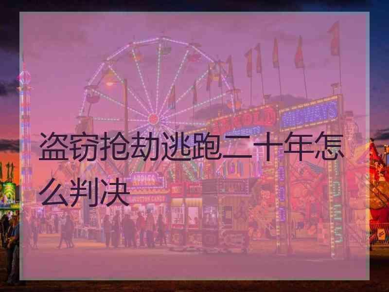 盗窃抢劫逃跑二十年怎么判决