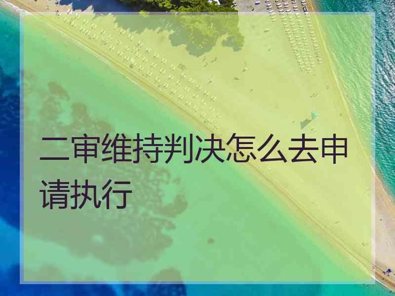 二审维持判决怎么去申请执行