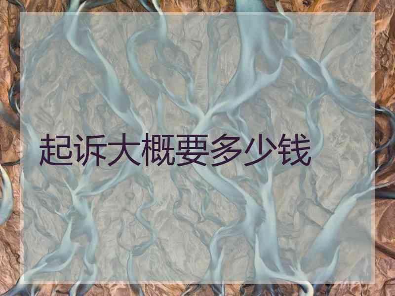 起诉大概要多少钱 起诉大概要多少钱