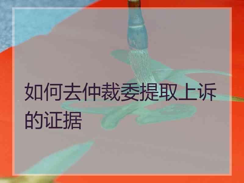 如何去仲裁委提取上诉的证据