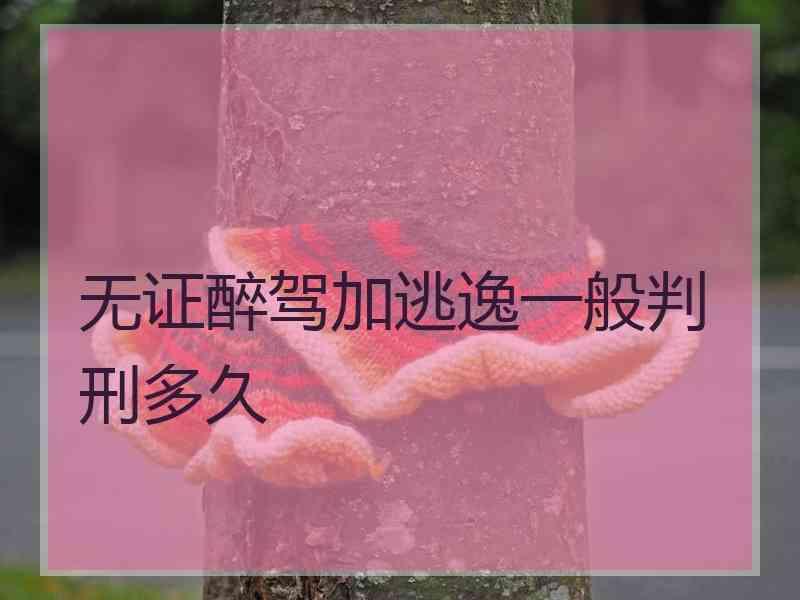 无证醉驾加逃逸一般判刑多久