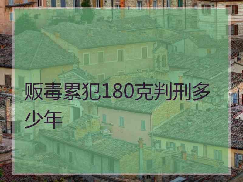 贩毒累犯180克判刑多少年