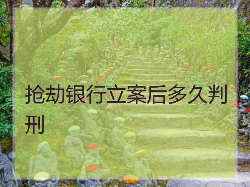 抢劫银行立案后多久判刑