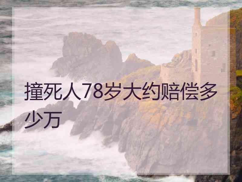 撞死人78岁大约赔偿多少万