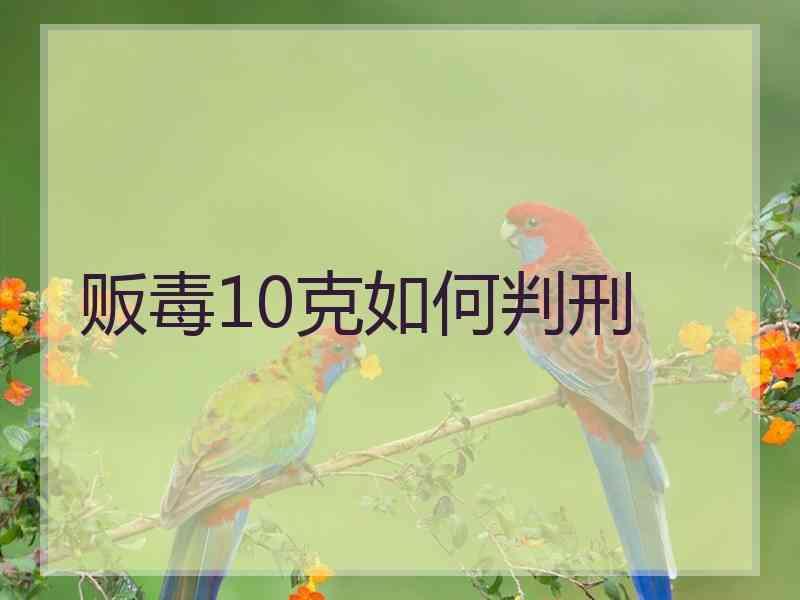 贩毒10克如何判刑