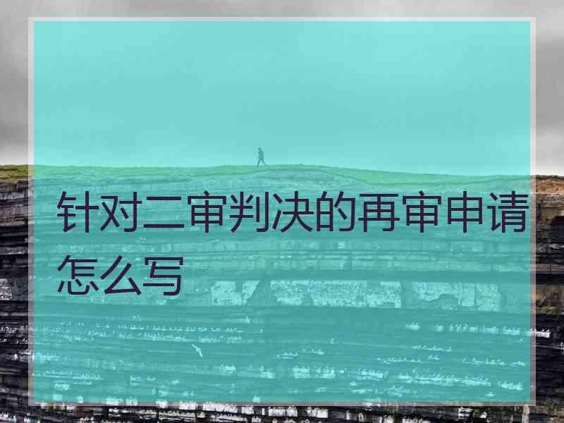 针对二审判决的再审申请怎么写