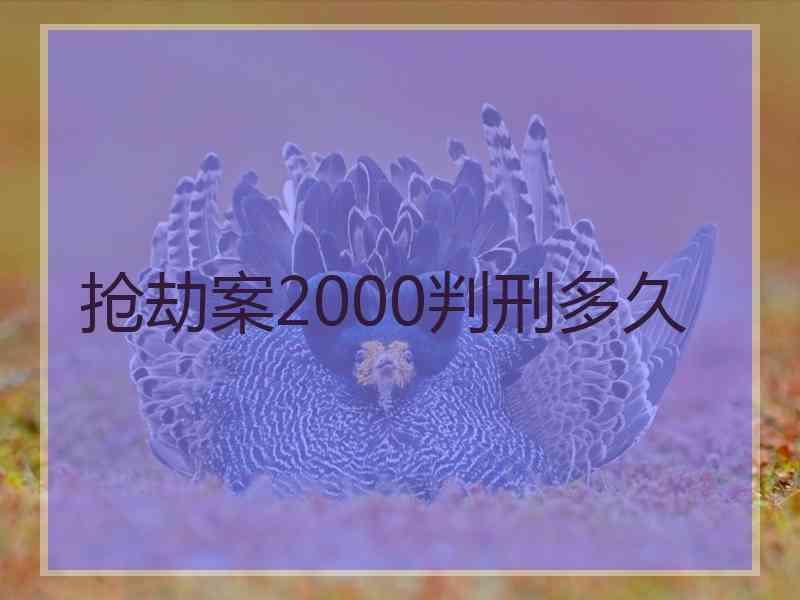 抢劫案2000判刑多久