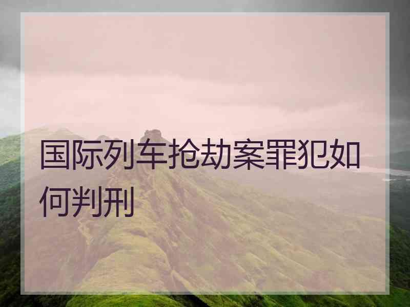 国际列车抢劫案罪犯如何判刑