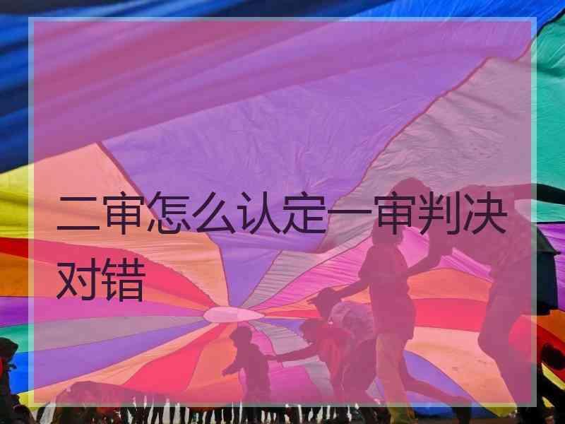 二审怎么认定一审判决对错