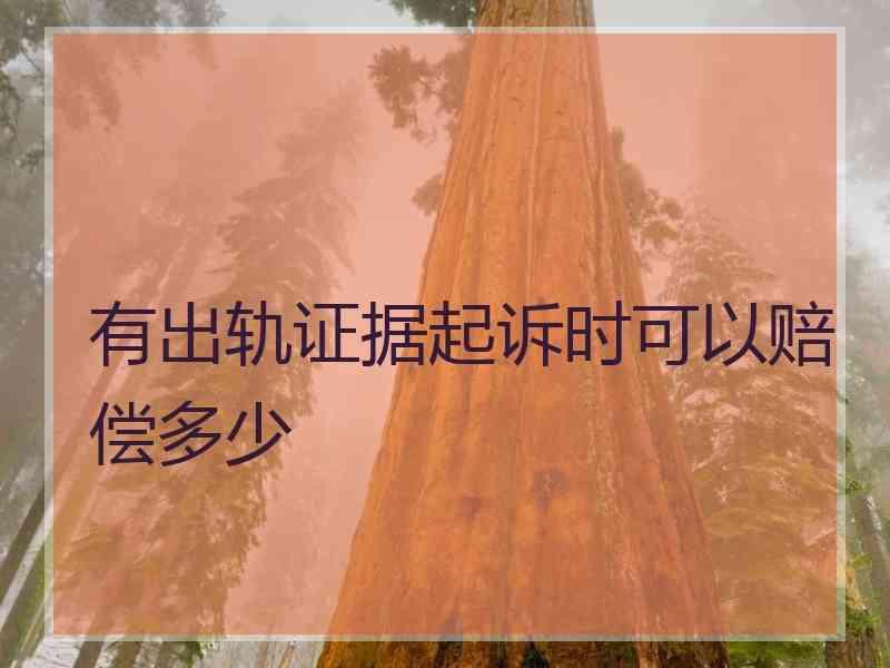 有出轨证据起诉时可以赔偿多少
