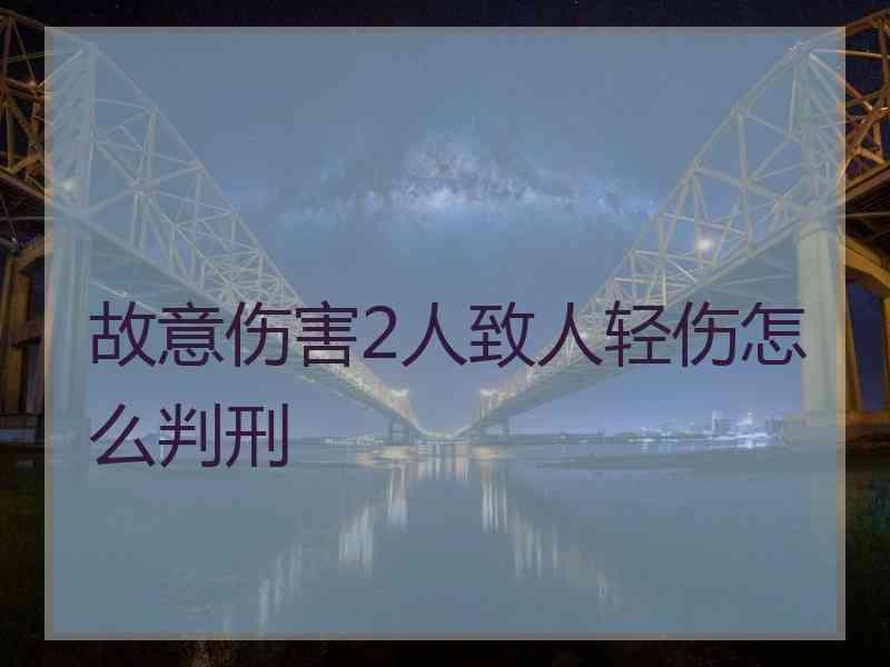 故意伤害2人致人轻伤怎么判刑