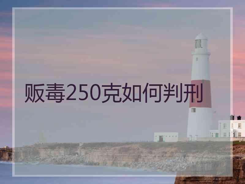 贩毒250克如何判刑