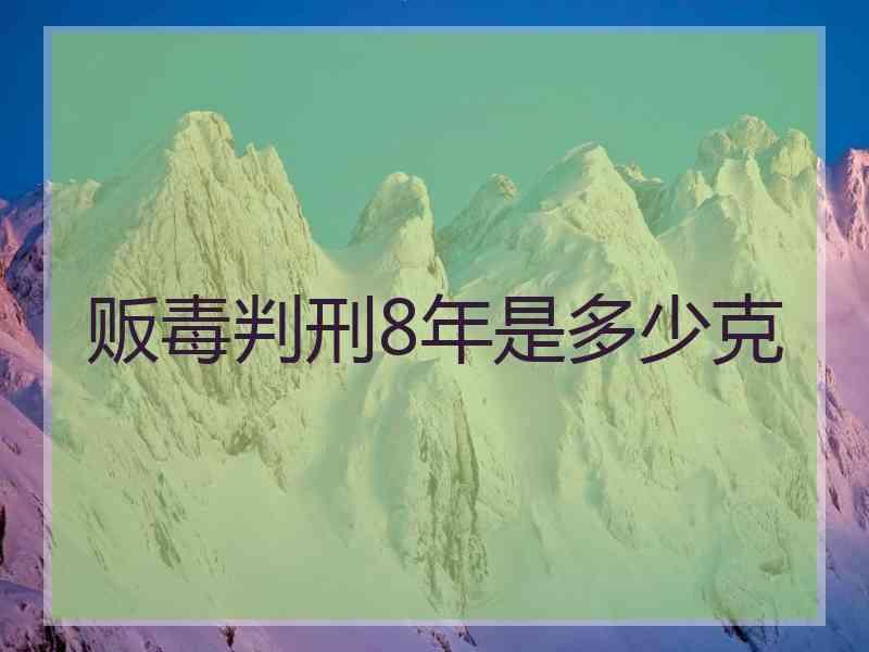 贩毒判刑8年是多少克