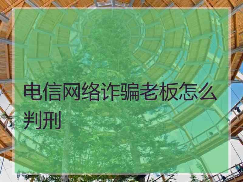 电信网络诈骗老板怎么判刑