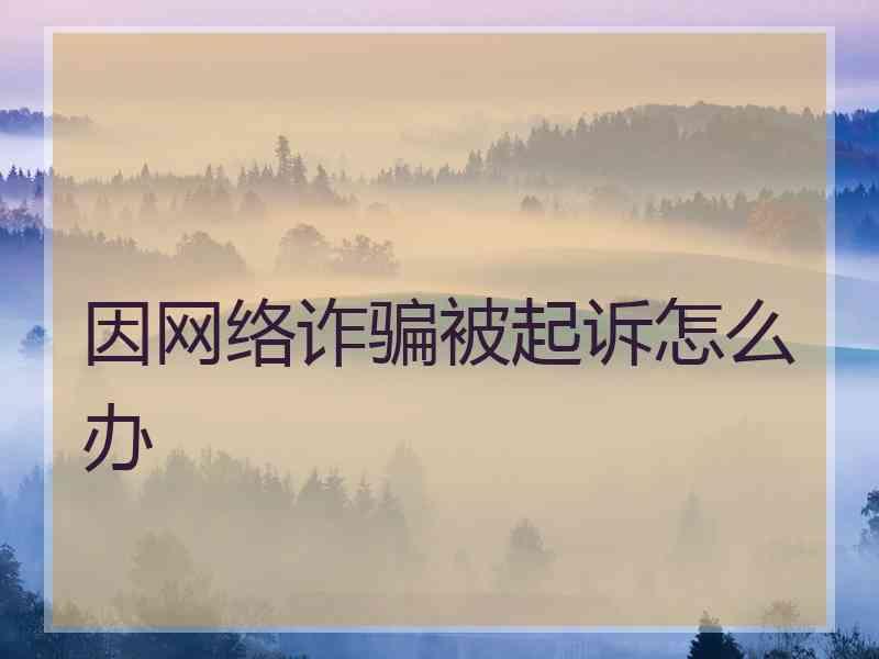 因网络诈骗被起诉怎么办