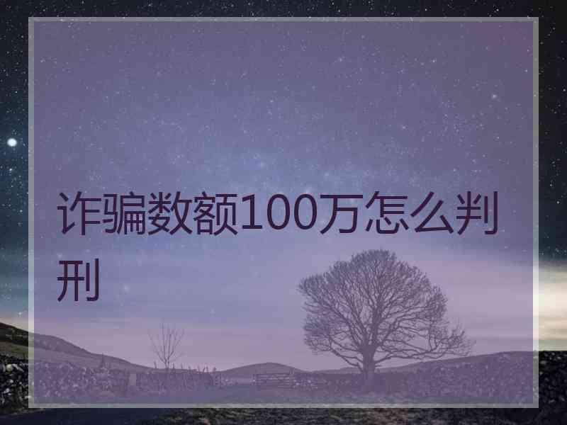 诈骗数额100万怎么判刑