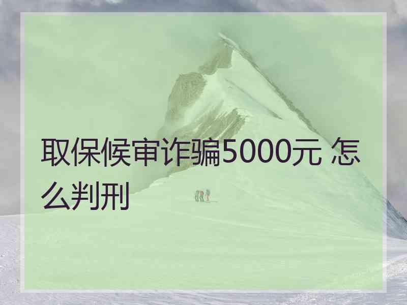 取保候审诈骗5000元 怎么判刑