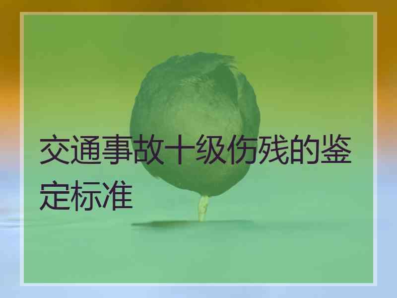 交通事故十级伤残的鉴定标准_1—10级伤残赔偿价格表